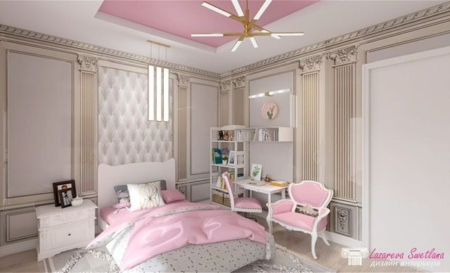 Дизайн интерьера комнаты доя девочки-подростка